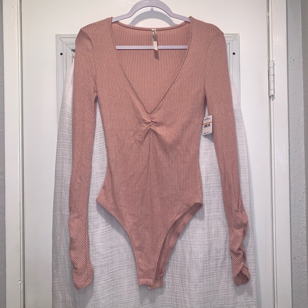 Free People Pink Bodysuit Size S